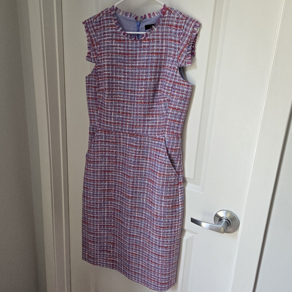 (Tall) J.Crew Azalea Tweed Resume Sheath Dress Sz 6T - Picture 3 of 14